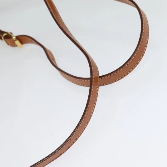 CELINE Macadam Canvas Backpack PVC Leather Brown Gold - Picture 10 of 15